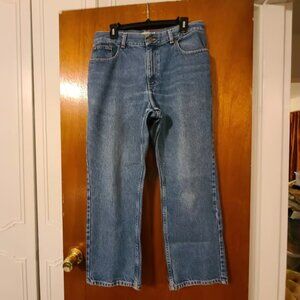 Ladies L.L.Bean Classic Fit Blue Denim Jeans Size 14P